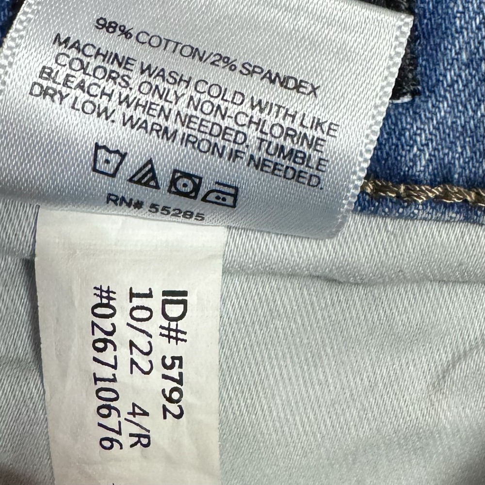 Express High Rise Straight Ankle Jeans Size 4 Light Acid Wash Distressed Cropped - Picture 7 of 15
